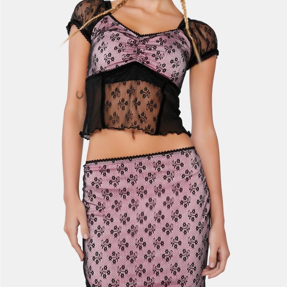 Brand New Sugar Thrillz Asymmetrical Midi Skirt XL